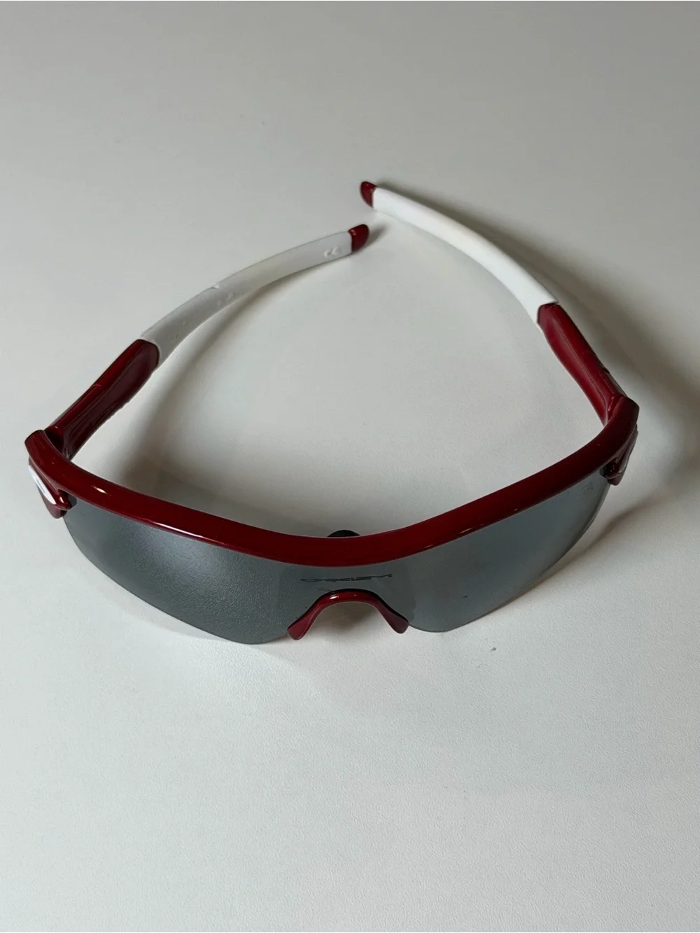 OAKLEY RADAR RANGE TEAM RED W/ BLACK IRIDIUM STRAIGHT STEM SUNGLASSES AUTHENTIC